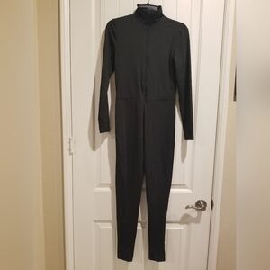 Black Zip Up Catsuit